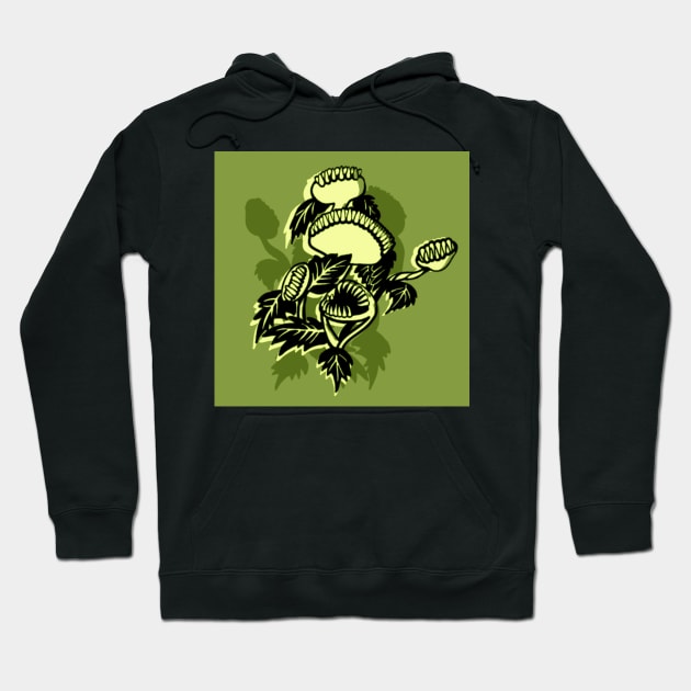 Venus Flytrap (Green) Hoodie by JosetteKent